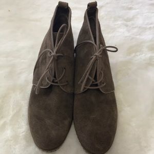 Franco Sarto Brown Suede Wedges